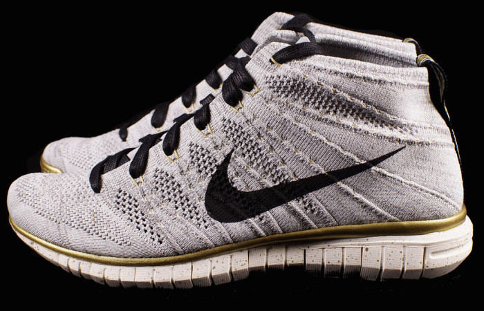 nike free flyknit chukka gold