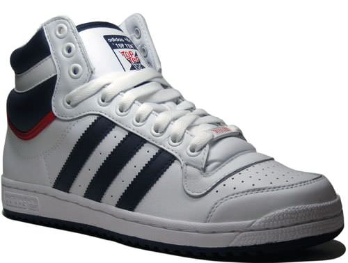 adidas Top Ten Hi White/Navy Blue