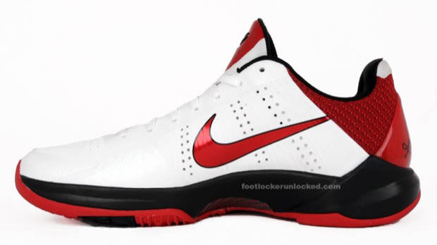 Nike Zoom Kobe V White/Varsity Red-Black
