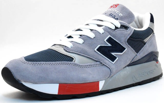 New Balance 998 Grey/Navy Blue/Red-White | Kicks