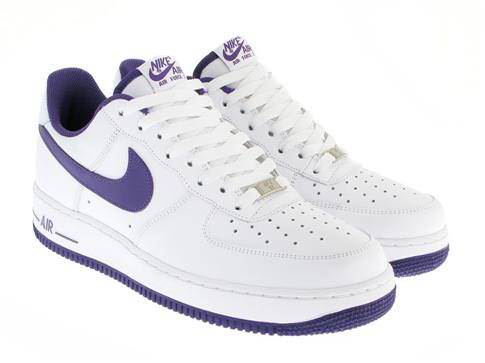 white and purple nike air force 1