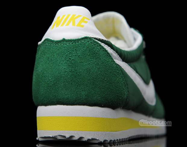 nike cortez green yellow