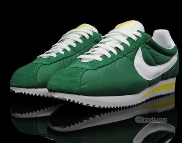 Nike Cortez Nylon Green/White-Yellow