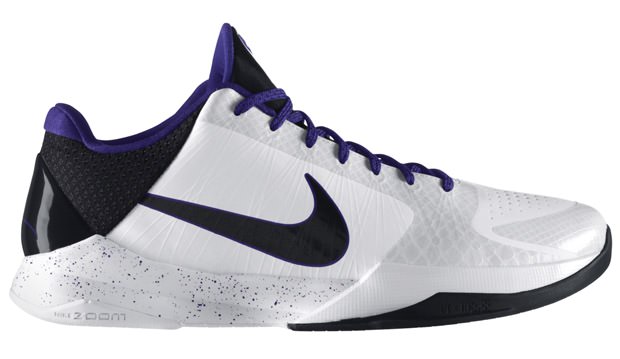 Nike Zoom Kobe V White/Black-Varsity Purple