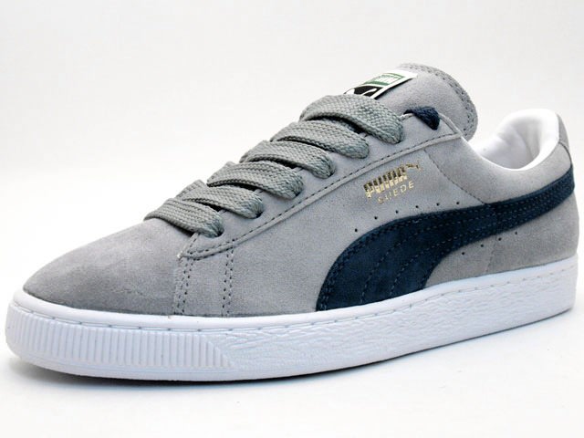 all grey puma suede