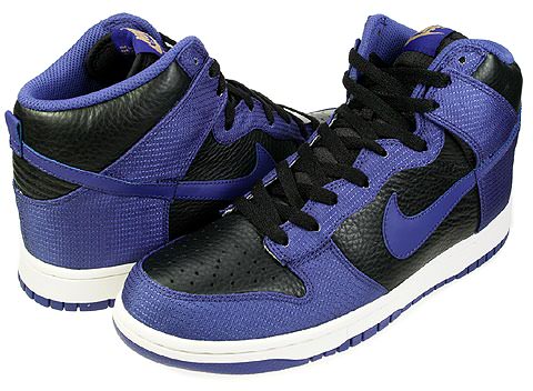 nike dunk high black purple