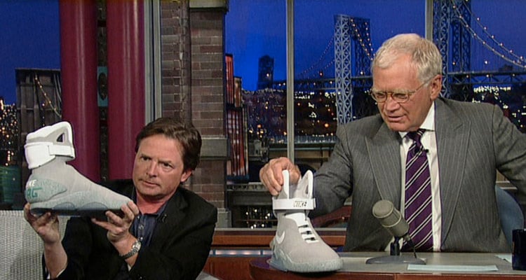 Michael J Fox appears on David Letterman for Nike MAG