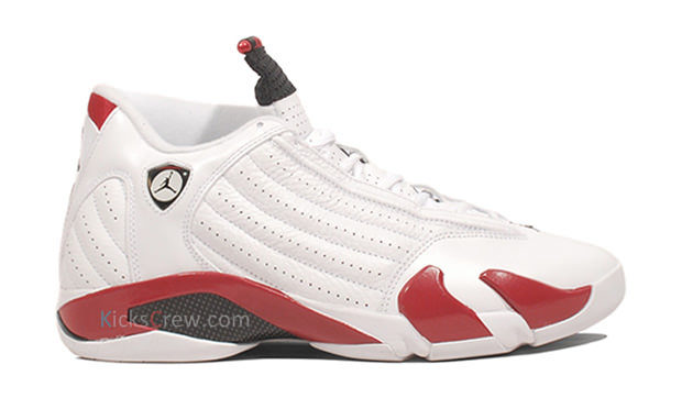 Air Jordan 14 White/Sport Red-Black