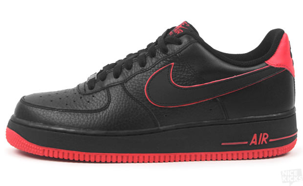 black air forces with red