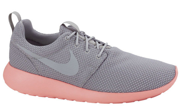 Nike Roshe Run Medium Grey/Wolf Grey-Bright Mango