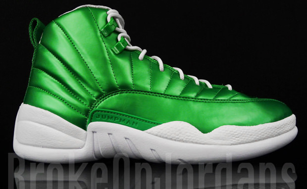 jordan 12 green and black