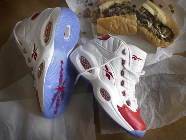Red and white reebok questions sales