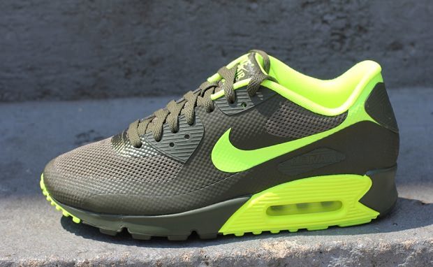 Nike 90 Hyperfuse Cargo Khaki/Volt | Nice Kicks