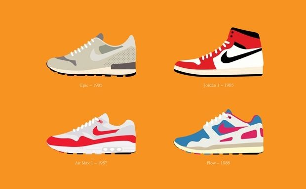 Stephen Cheetham Illustrates His Favorite Nike Sneakers by Decade