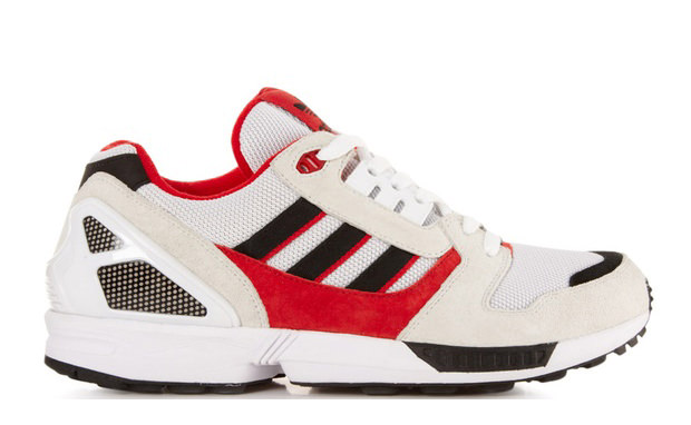 adidas ZX 8000 White/Black-Light Scarlet