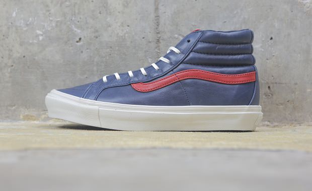 Vans Vault Italian Leather OG SK8-Hi LX - Dress Blues/Chili Pepper