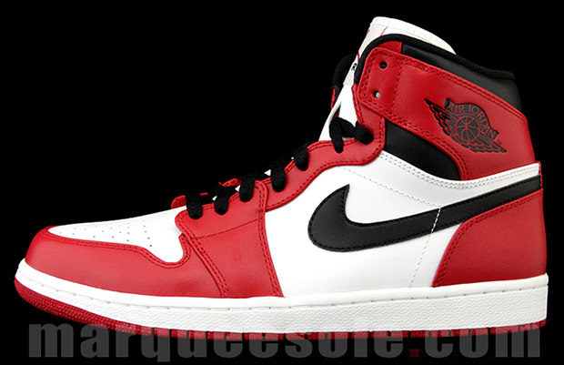 Air Jordan 1 High White/Black-Red | Nice Kicks