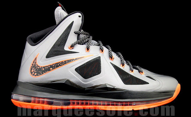 Nike LeBron X - Charcoal/Total Orange