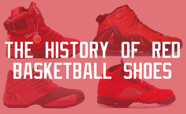 red basketball shoes