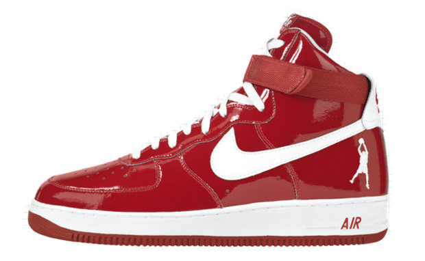 nike air force 1 high red and white