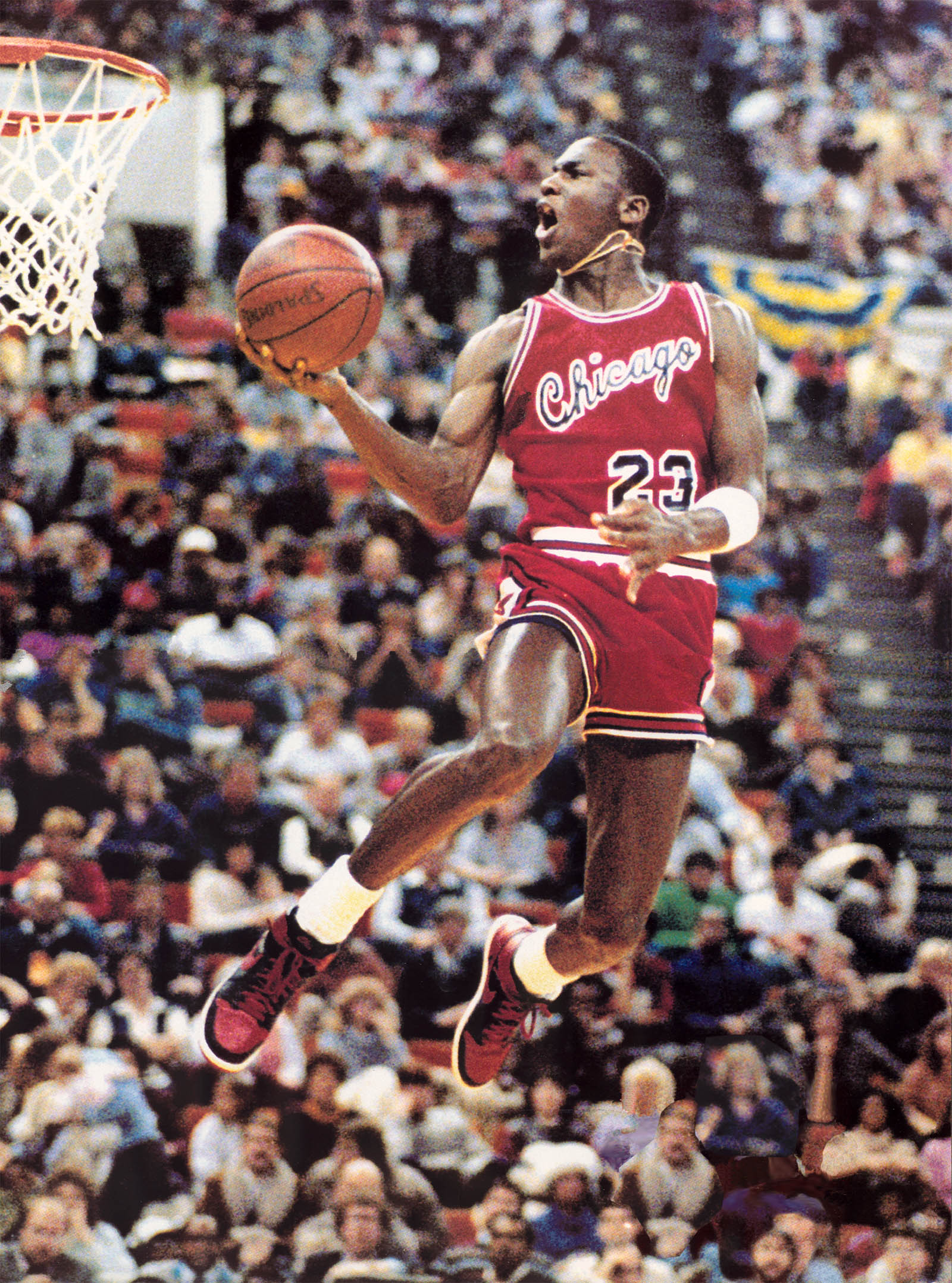 Michael Jordan in the Air Jordan 1 Black/Red
