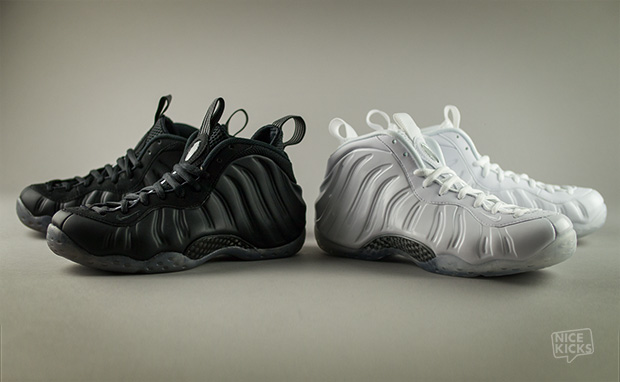 Nike Air Foamposite One Stealth All White Comparison Nice Kicks