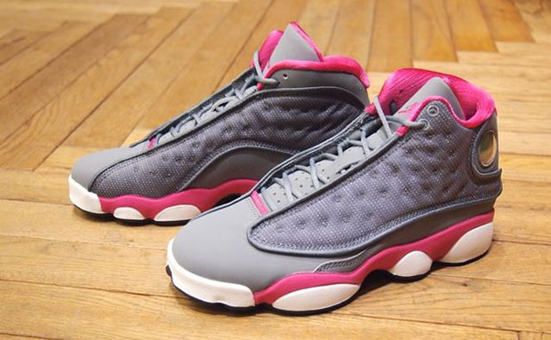 jordan 13 pink and grey