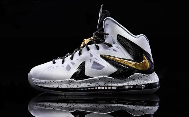 Nike LeBron X+ PS Elite White/Metallic Gold