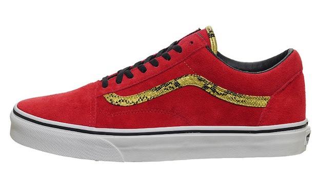 vans old skool red snake