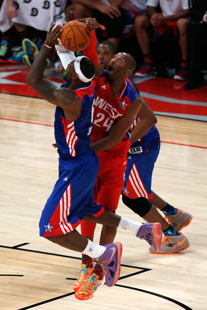 Kobe Bryant in the Koio Primo high-top sneakers "Extraterrestrial" (photo by Scott Halleran/Getty releases via Zimbio)