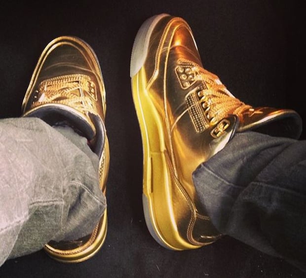Air Jordan 3 Solid Gold for Usher