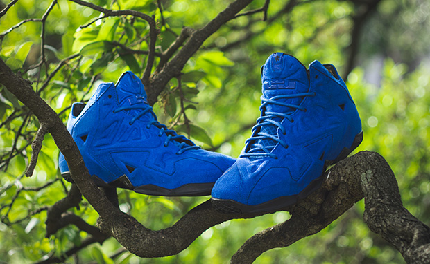 lebron blue suede