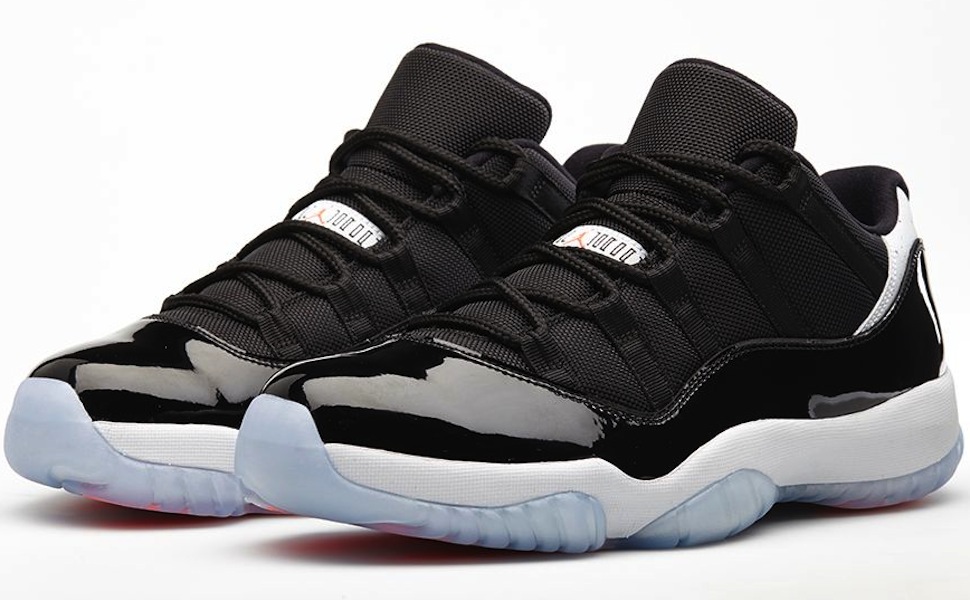 jordan 11 low ie space jam on feet