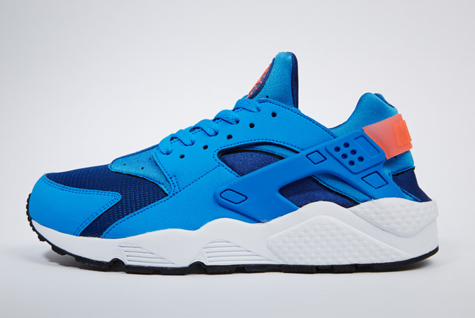 blue and orange nike huarache