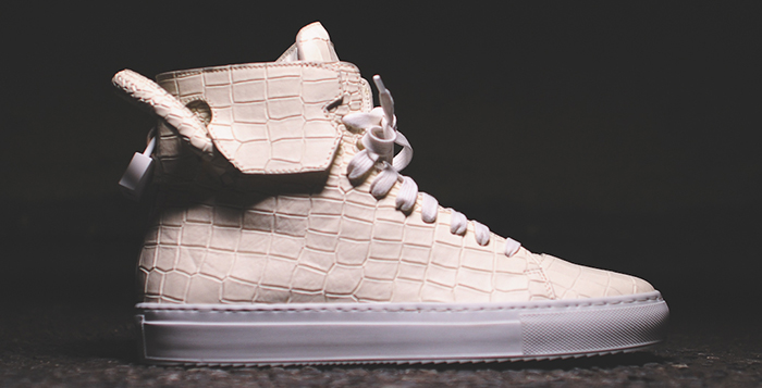 En Noir x Buscemi 125MM White Croc