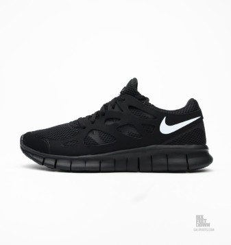 nike free run 2 black white