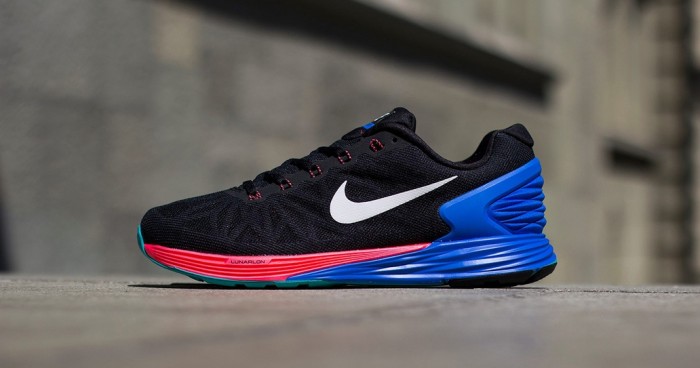 Nike LunarGlide 6 Black Hyper Cobalt Hyper Punch