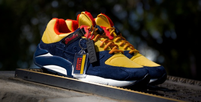 packer shoes x saucony grid 9000 snow beach navyyellow