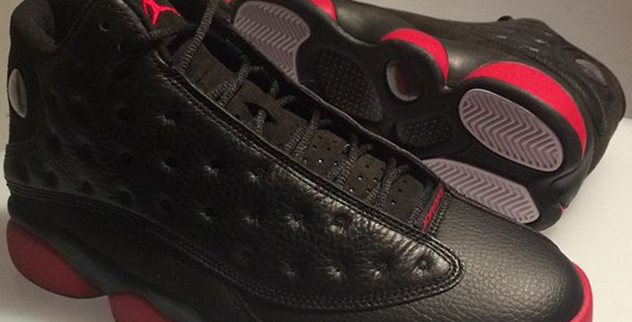 Air Jordan 13 Black Red Leather