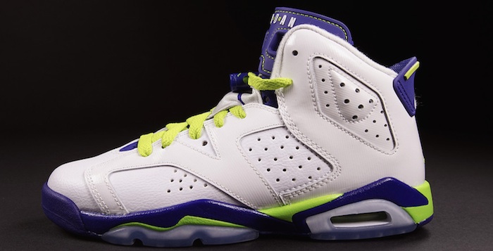 Air Jordan 6 Retro GS White Deep Royal Blue Volt