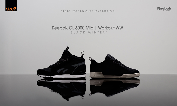 size? x Reebok "Black Winter" Pack