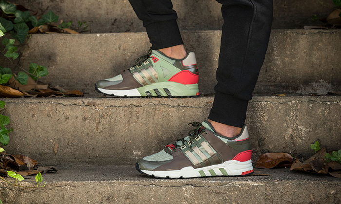 adidas eqt support 93 olive red gucci