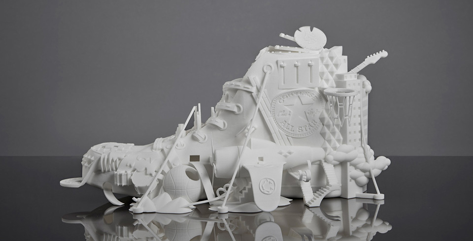 3D printed Converse Chuck Taylor sculputure by Modla and Damilola Odusote
