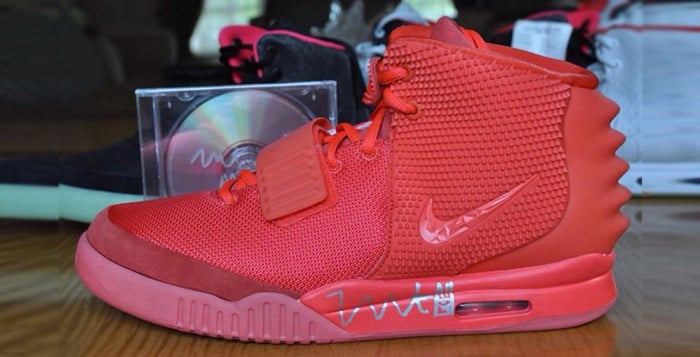 Nike Air Yeezy 2 Red October Autographed by Kanye West