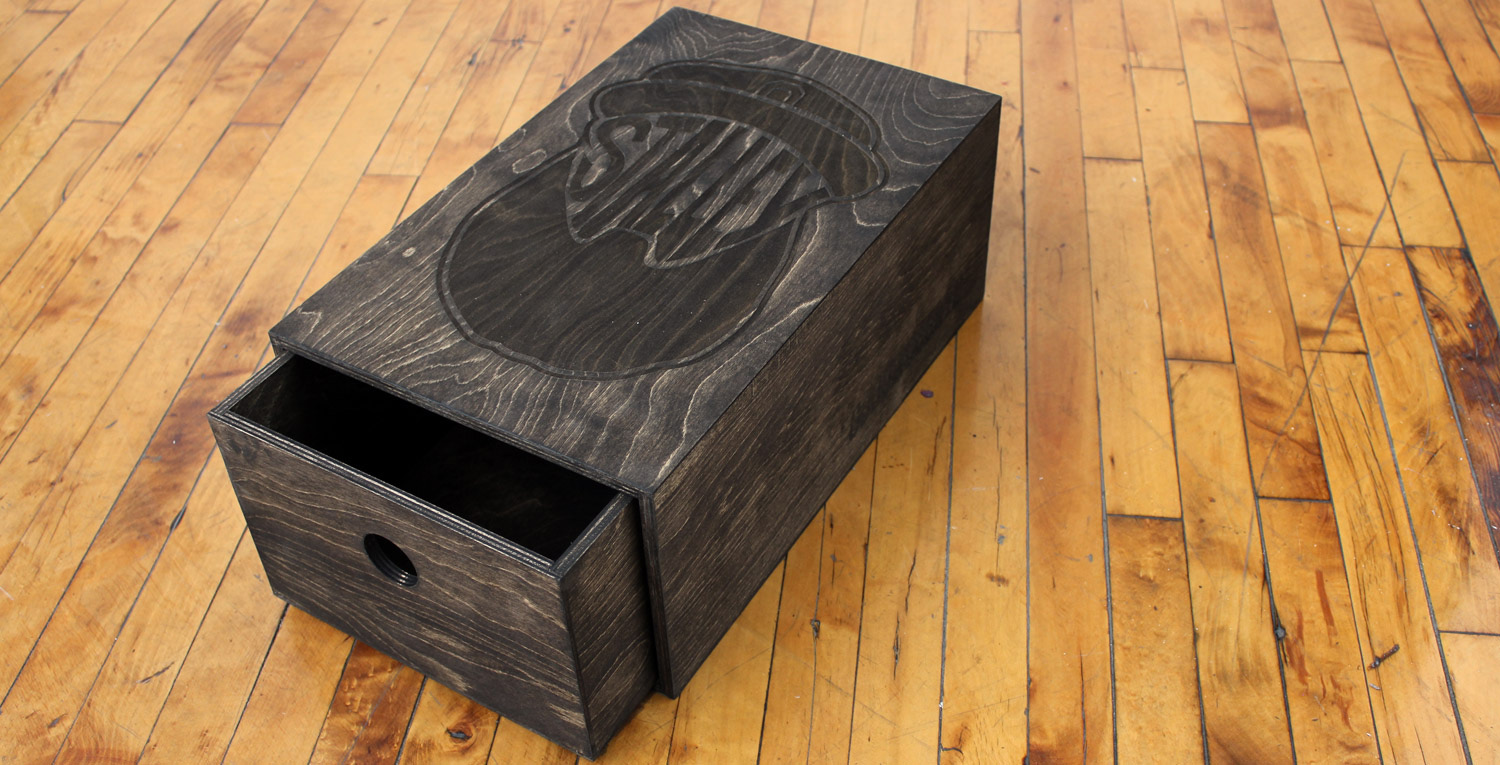 Custom sneaker box for MMG rapper Stalley made by Good Wood NYC