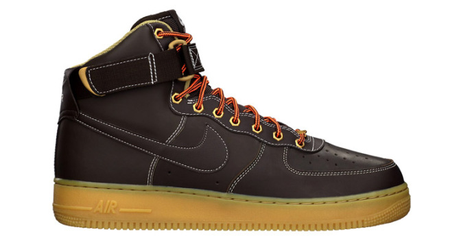 Nike air force deals 1 high top brown