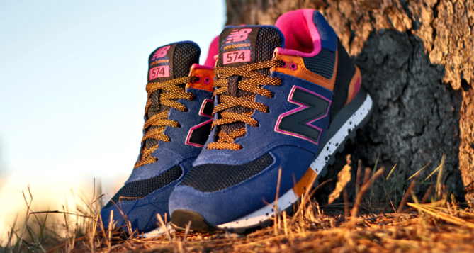 new balance 574 90s outdoor pack blue orange pink