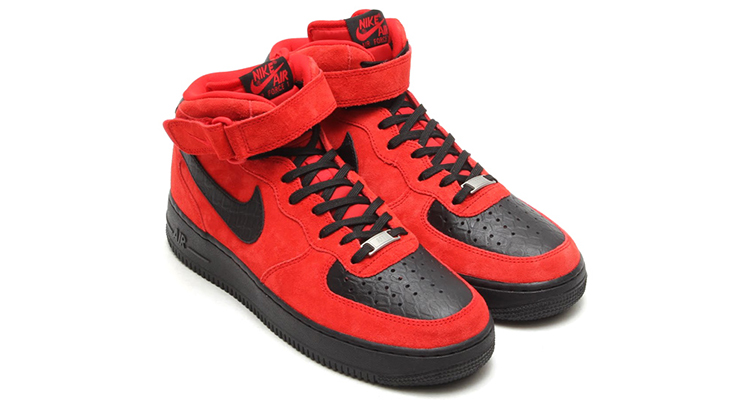 nike air force 1 high red suede