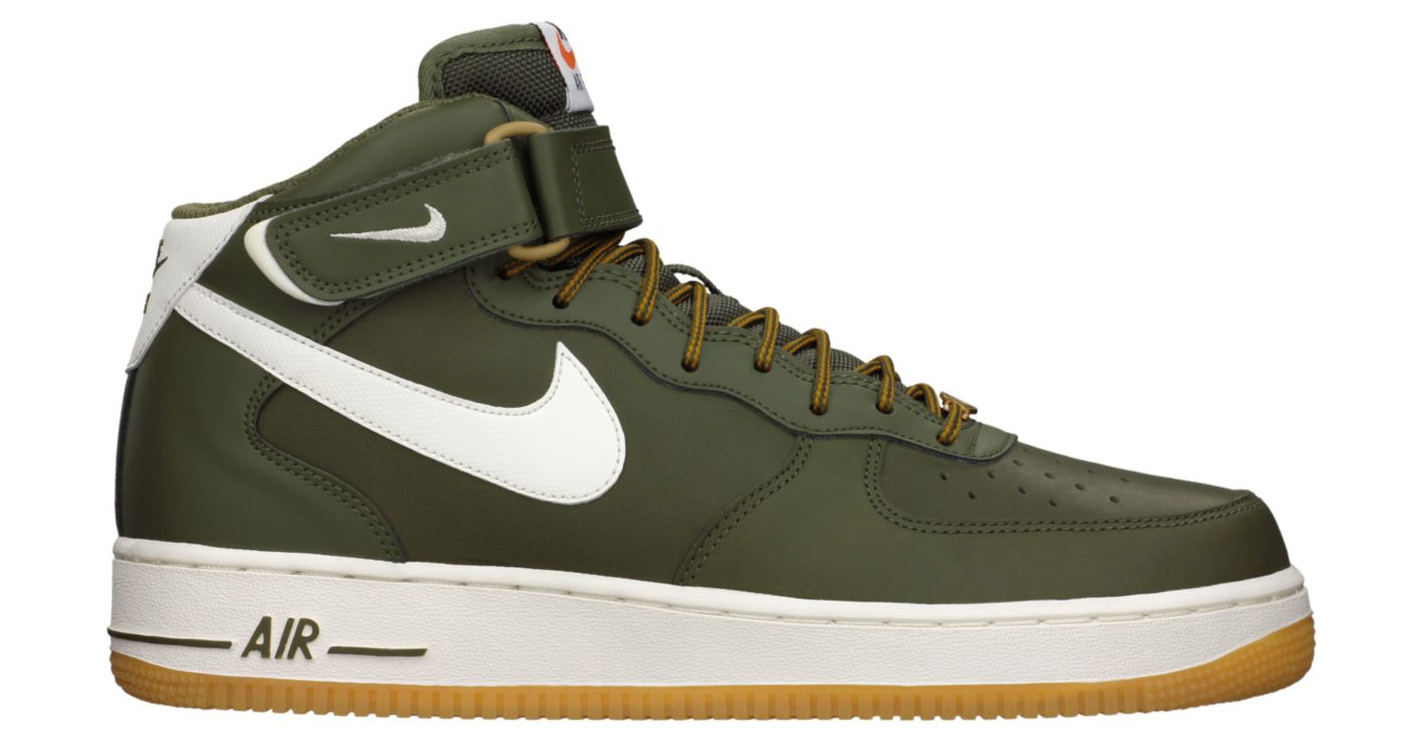 Nike Air Force 1 Mid Olive/Gum | Nice Kicks