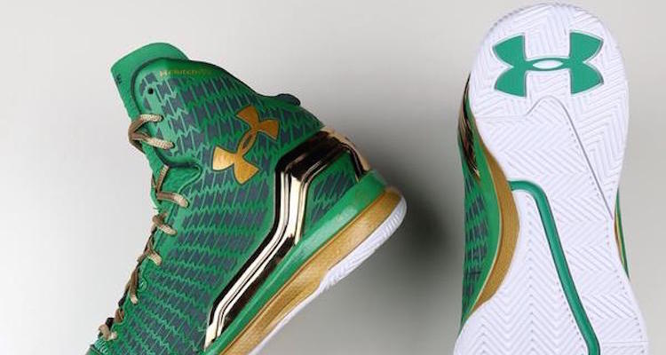 notre dame green under armour shoes